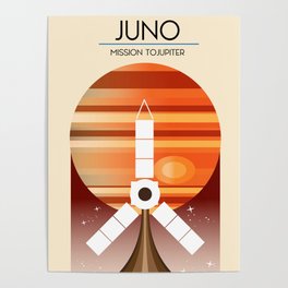 Juno - Mission to Jupiter Space art Poster