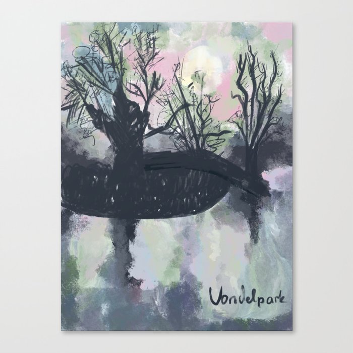 Spring abstract Vondelpark landscape (Netherland) Canvas Print