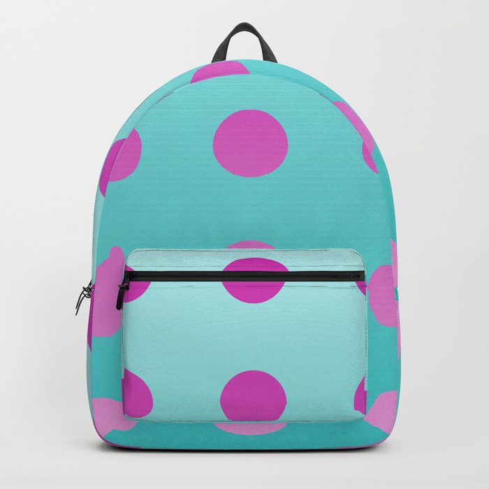 pink and aqua dots gradation 2 Backpack