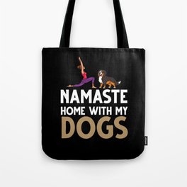 Yoga Dog Beginner Workout Poses Quotes Meditation Tote Bag