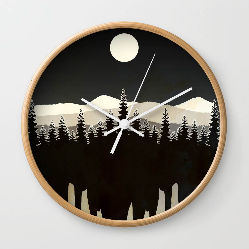 Dripping Forest Wall Clock by bunnymeatstore