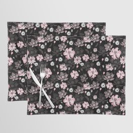 A Hand Drawn Pretty, Floral Garden Placemat