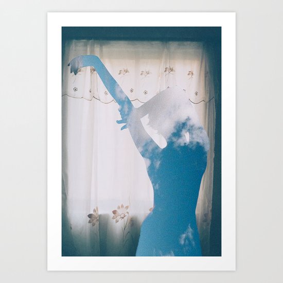 Cloudy Girl Art Print