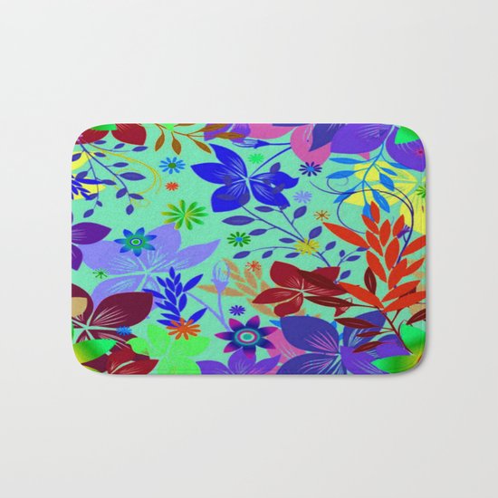 Flowers Explosion Bath Mat