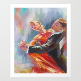 SAME FOOT LUNGE IN MOTION Art Print