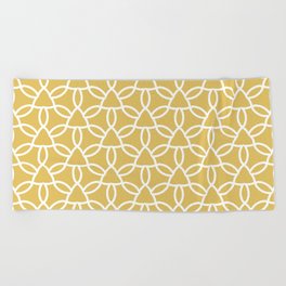 Yellow and White Tessellation Line Pattern 32 Pairs DE 2022 Popular Color Candelabra DE5431 Beach Towel