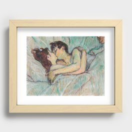 Toulouse-Lautrec - In Bed, The Kiss Recessed Framed Print