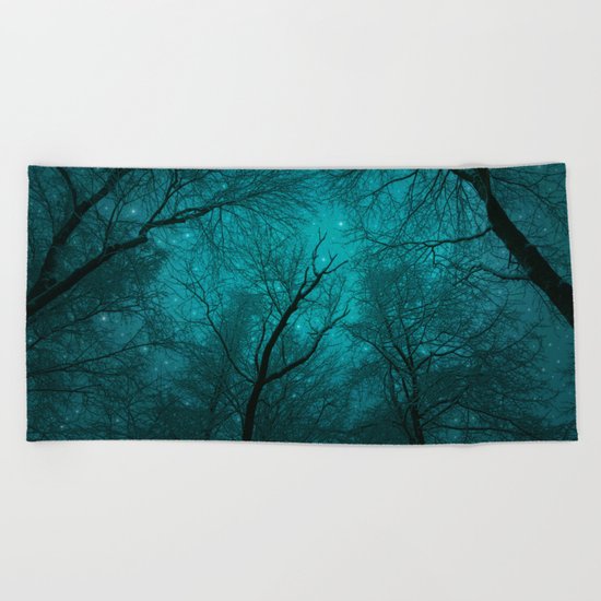 Simply Stare Upward (Dark Winter Sky) Beach Towel