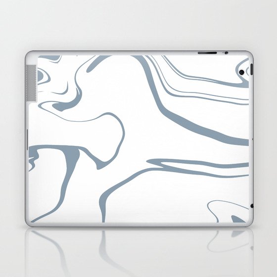 Pale blue marble design Laptop & iPad Skin