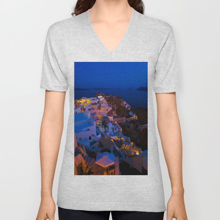 Santorini. V Neck T Shirt