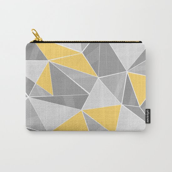 Pattern, grey - yellow Carry-All Pouch