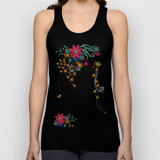 Vibrant Floral to Floral Unisex Tank Top