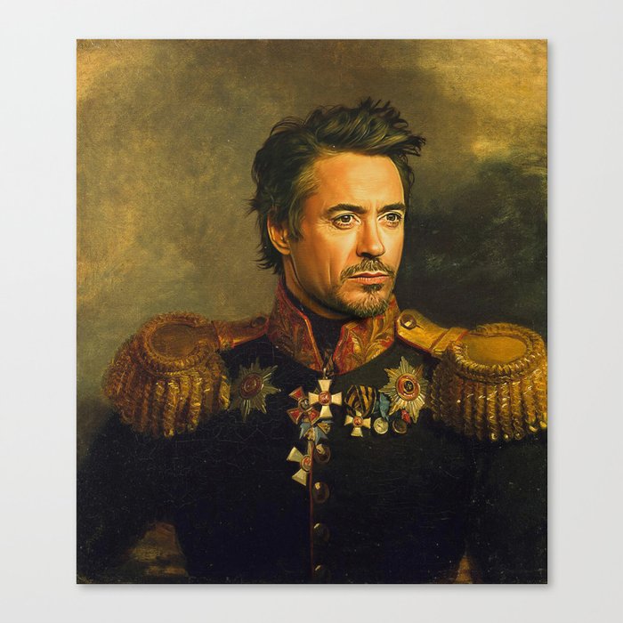Robert Downey Jr. - replaceface Canvas Print