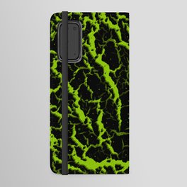 Cracked Space Lava - Lime Android Wallet Case