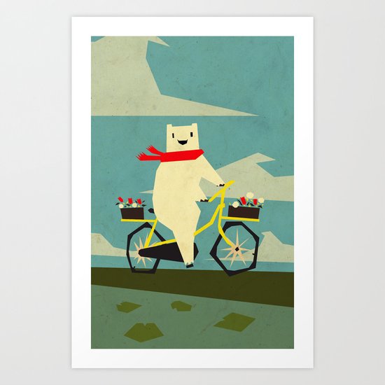 Yeti Taking a Ride Art Print