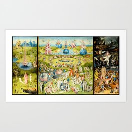 the Garden of Earthly Delights by Bosch Art Print