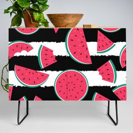 Red Watermelon Pattern Credenza