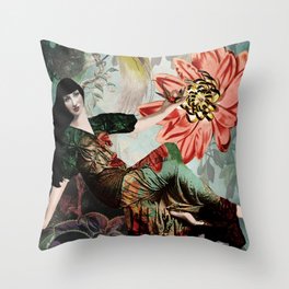 Among the flowers Throw Pillow