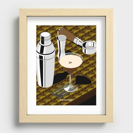 Espresso Martini Coffee Cocktail - Wake me up and fu... Recessed Framed Print