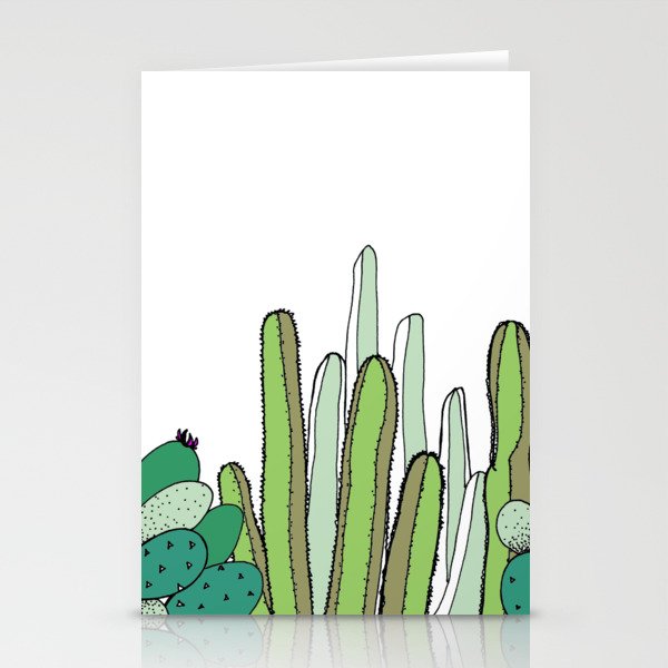 Cacti and Succulent Field Stationery Cards