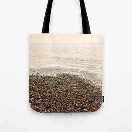 Dungeness Shoreline, Pebble Beach, Washington Seascape, Juan de Fuca, Coastal Photography Tote Bag