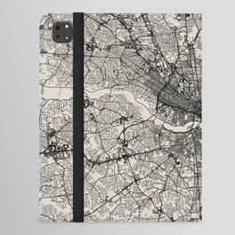 Richmond, USA - Black and White City Map iPad Folio Case