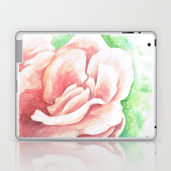 Watercolor Rose Laptop & iPad Skin
