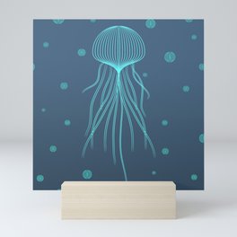 Jellyfish Blue Mini Art Print