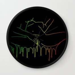 Colorful Climax line rainbow Wall Clock