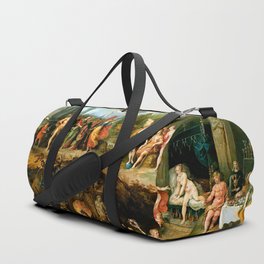 Mankind's Eternal Dilemma, The Choice Between Virtue and Vice Duffle Bag