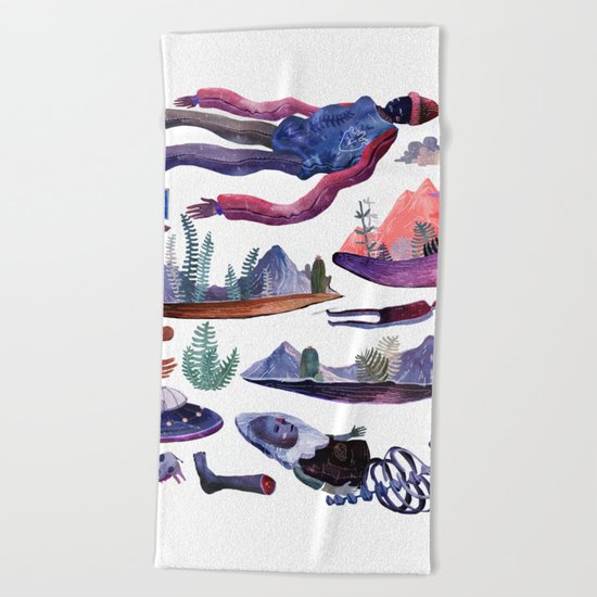 some brain issues Beach Towel