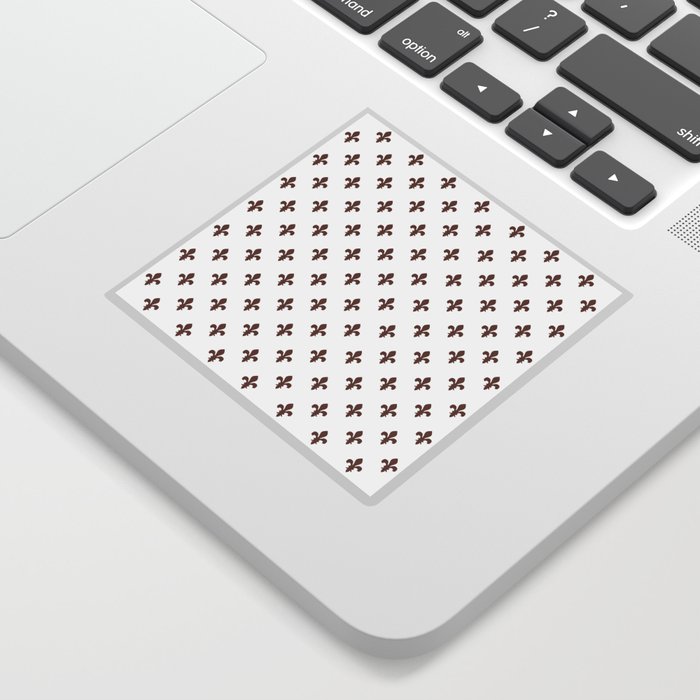 Fleur-de-Lis (Brown & White Pattern) Sticker