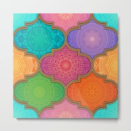 Mandala Quilt Second Edition Metal Print | Style, Strongpink, Graphicdesign, Lovely, Rare, Mandala, Sophisticated, Strongorange, Happy, Strong 
