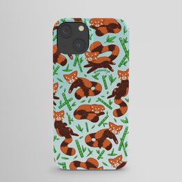 Red Panda Pattern iPhone Case