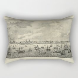 Vista de Buenos-Ayres, Vintage Print Rectangular Pillow