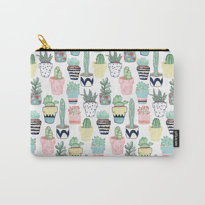 Cute Cacti in Pots Carry-All Pouch