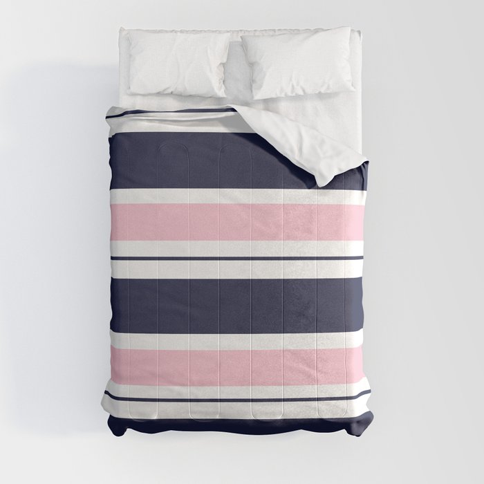 Navy and pink outlet bedding