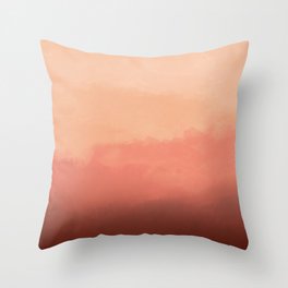 Painted Dream Mist in peach, coral and pink Throw Pillow
