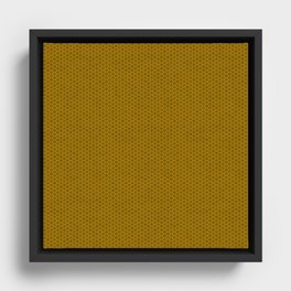 Large Golden Orange Honeycomb Bee Hive Geometric Hexagonal Design Framed Canvas