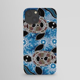 Authentic Aboriginal Art - Sea Turtles iPhone Case