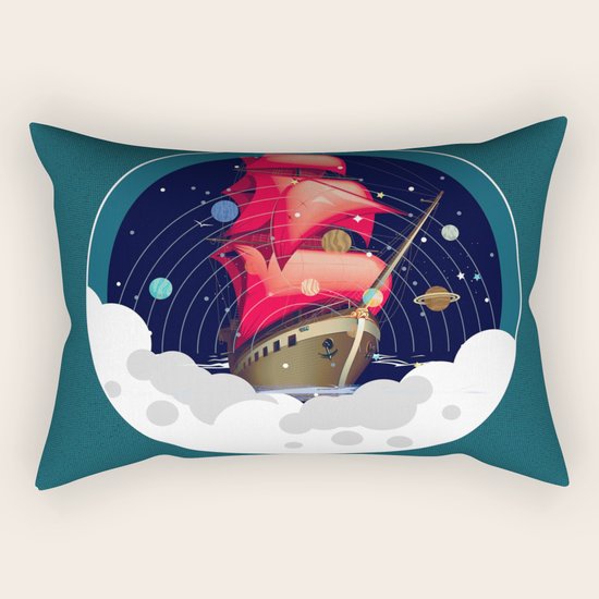 Spaceship Rectangular Pillow