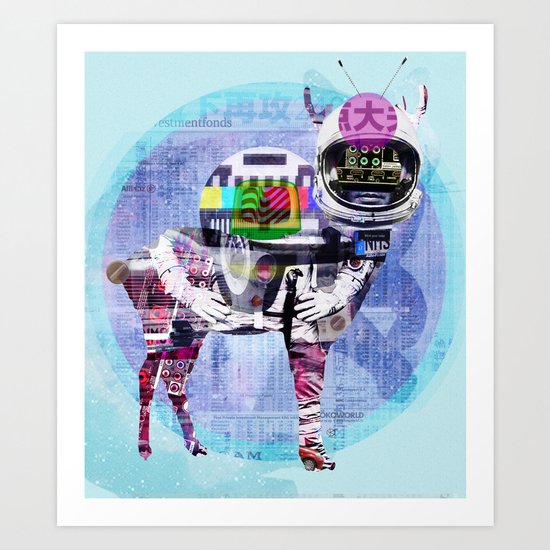 Deer Space Fusion 2 Art Print