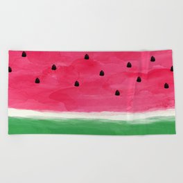 Watermelon Abstract Beach Towel