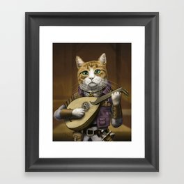 Bard Cat Framed Art Print