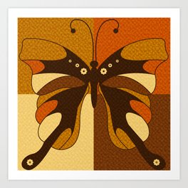 RETRO BUTTERFLY Art Print