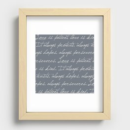Love Is Patient, Love Is Kind Recessed Framed Print