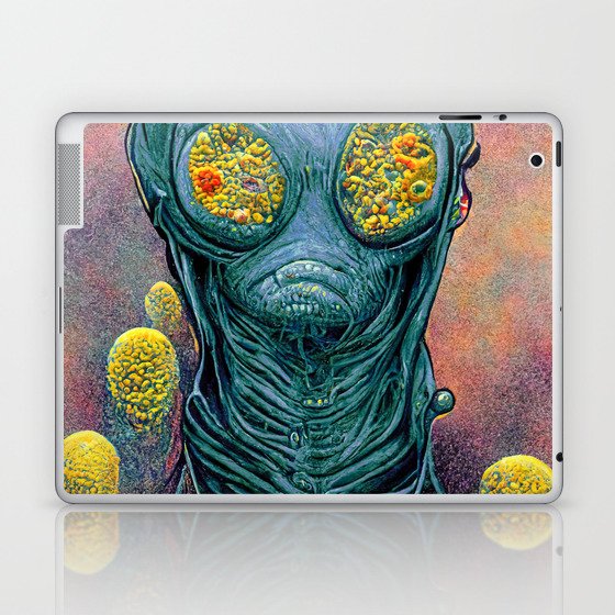 ELX-003 Retrofuturistic alien bacteria Laptop & iPad Skin