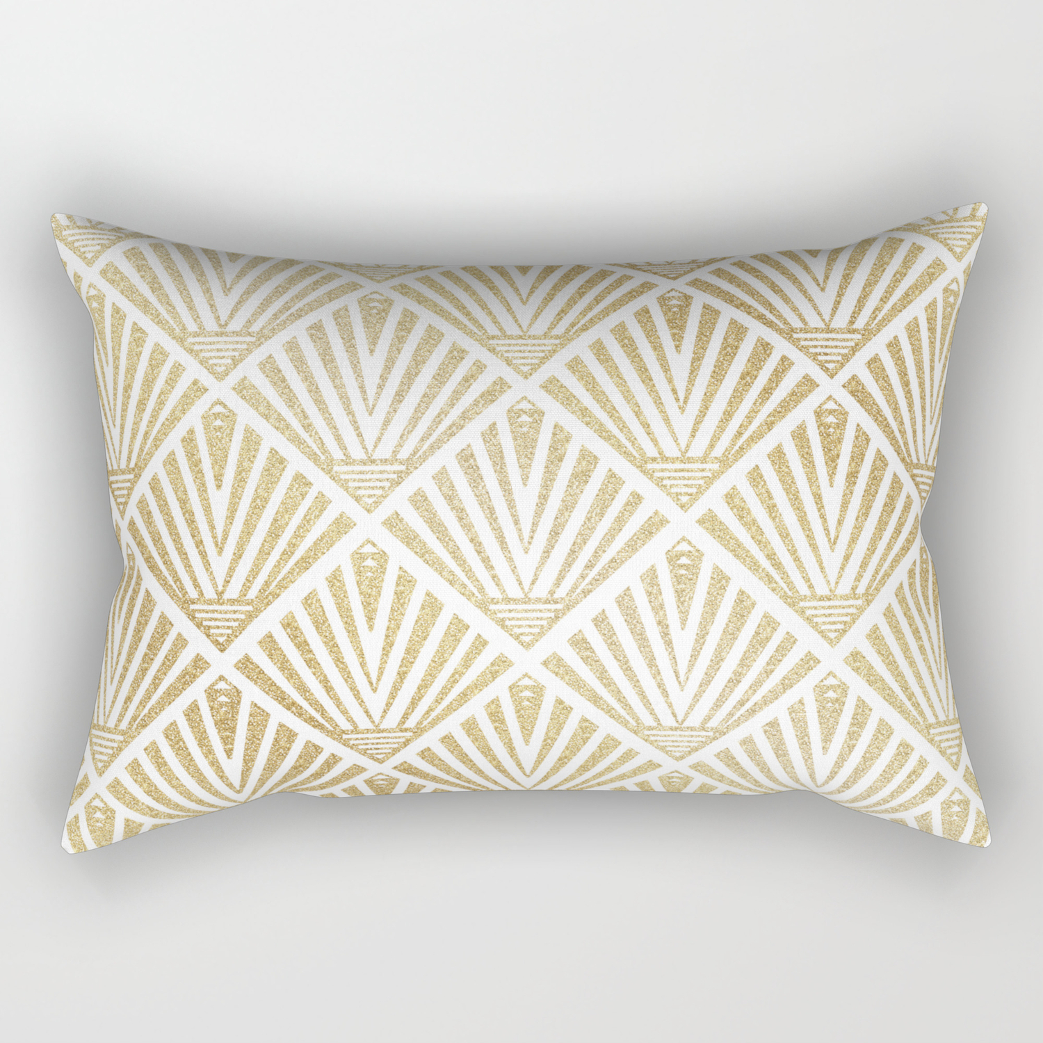 Society6 Stylish Geometric Diamond Palm Art Deco Inspired by Inovarts on Rectangular Pillow