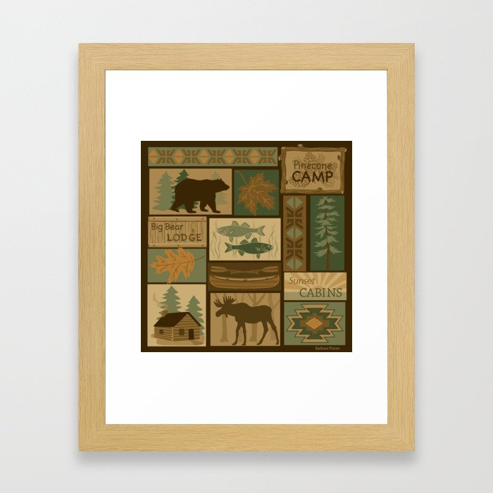 Big Bear Lodge Framed Art Print