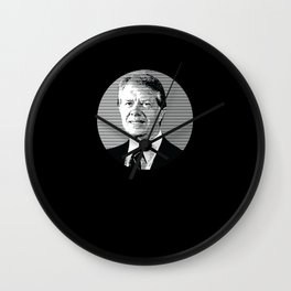 Jimmy Carter Former President Stripes Wall Clock